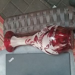 VTG Ruby glass, frosted